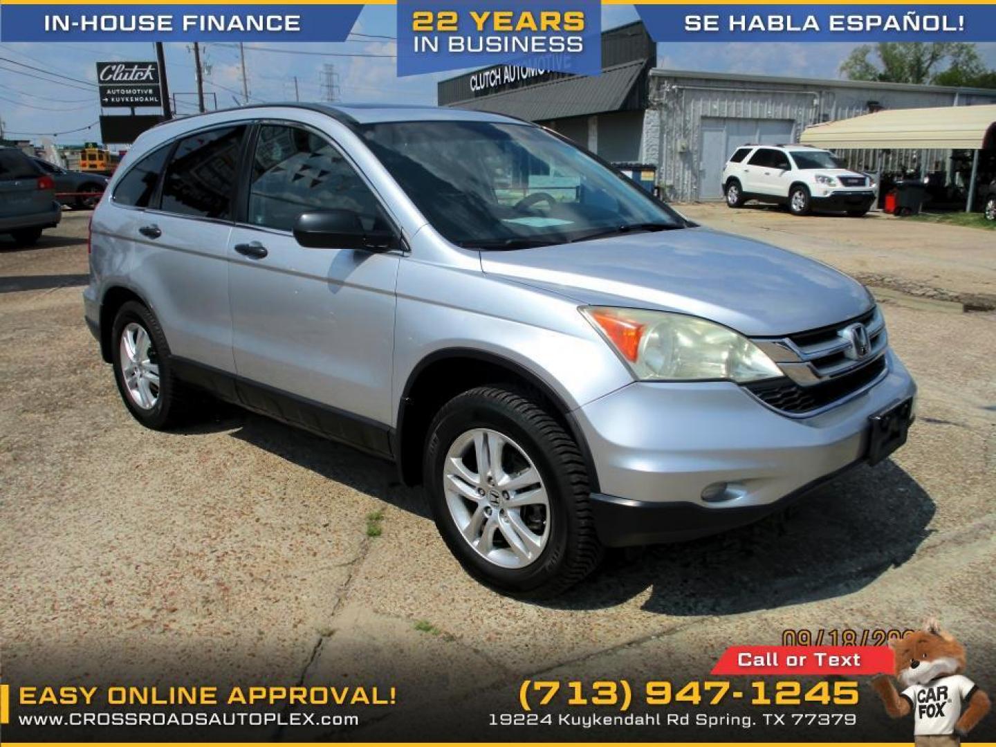 2010 SILVER /GRAY HONDA CR-V EX 2WD 5-Speed AT (3CZRE3H53AG) with an 2.4L L4 DOHC 16V engine, 5-SPEED AUTOMATIC transmission, located at 19224 Kuykendahl Rd, Spring, TX, 77379, (713) 947-1245, 30.049259, -95.491402 - Photo#4