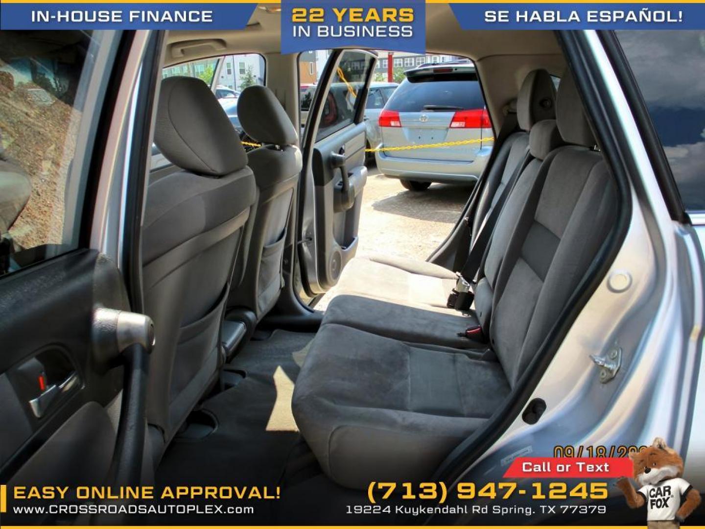 2010 SILVER /GRAY HONDA CR-V EX 2WD 5-Speed AT (3CZRE3H53AG) with an 2.4L L4 DOHC 16V engine, 5-SPEED AUTOMATIC transmission, located at 19224 Kuykendahl Rd, Spring, TX, 77379, (713) 947-1245, 30.049259, -95.491402 - Photo#7