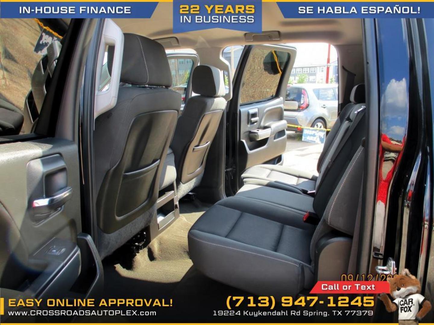 2015 BLACK /BLACK CHEVROLET SILVERADO 1500 LT Crew Cab 2WD (3GCPCREHXFG) with an 4.3L V6 OHV 12V engine, 6-SPEED AUTOMATIC transmission, located at 19224 Kuykendahl Rd, Spring, TX, 77379, (713) 947-1245, 30.049259, -95.491402 - Photo#8