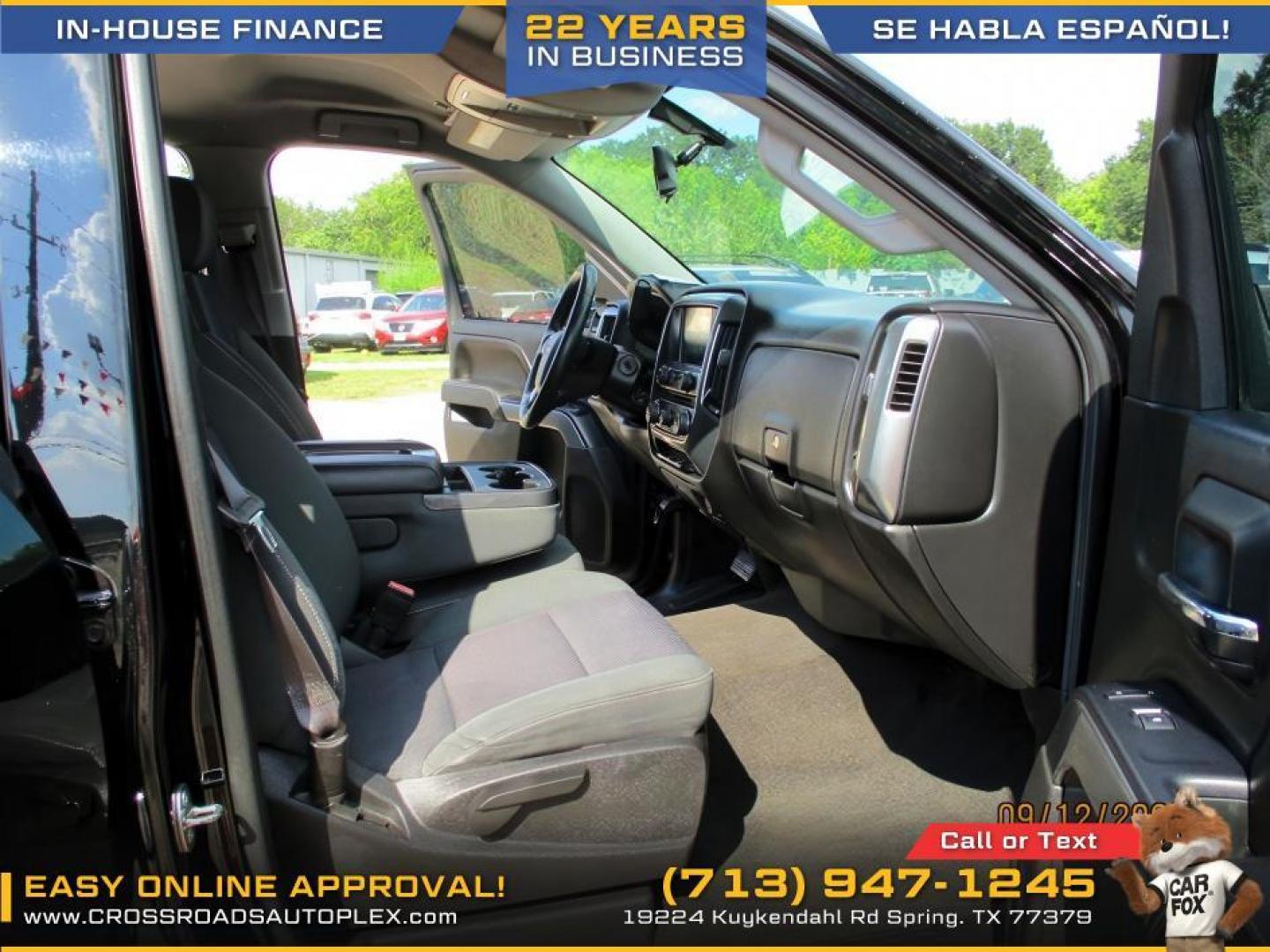2015 BLACK /BLACK CHEVROLET SILVERADO 1500 LT Crew Cab 2WD (3GCPCREHXFG) with an 4.3L V6 OHV 12V engine, 6-SPEED AUTOMATIC transmission, located at 19224 Kuykendahl Rd, Spring, TX, 77379, (713) 947-1245, 30.049259, -95.491402 - Photo#12